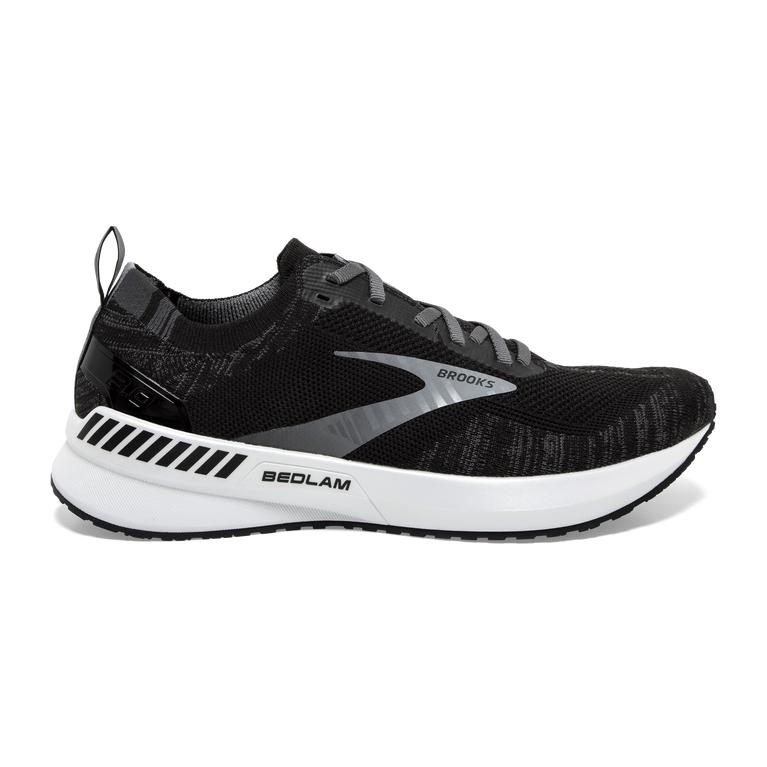 Brooks Womens Bedlam 3 Road Running Shoes - Black/Blackened Pearl/White (790365-TUL)